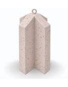 Dissuasore traffico stradale incrociato in cemento calcestruzzo - colore Bianco travertino - cm 41x41x65h - Conforme ai CAM