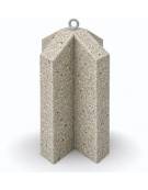 Dissuasore traffico stradale incrociato in cemento calcestruzzo - colore Grigio sabbiato - cm 41x41x65h - Conforme ai CAM