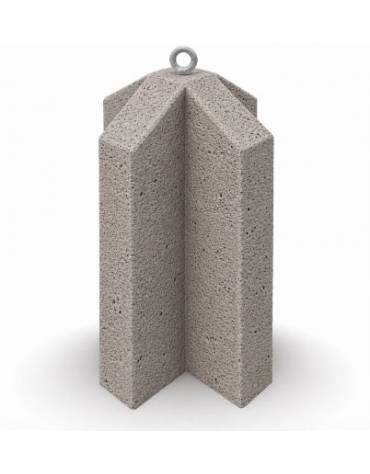 Dissuasore traffico stradale incrociato in cemento calcestruzzo - colore Bianco sabbiato - cm 41x41x65h - Conforme ai CAM