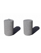 Dissuasore stradale in cemento cilindrico colore Grigio pietra - Diametro cm 35 - Altezza cm 60 - Conforme ai CAM