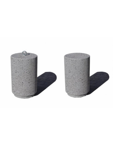 Dissuasore stradale in cemento cilindrico colore Grigio pietra - Diametro cm 35 - Altezza cm 60 - Conforme ai CAM