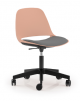 Sedia girevole ed elevabile in polipropilene con base a 5 razze in nylon nero - Sedile imbottito - CAM