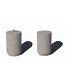 Dissuasore stradale in cemento cilindrico colore Grigio travertino - Diametro cm 35 - Altezza cm 60 - Conforme ai CAM