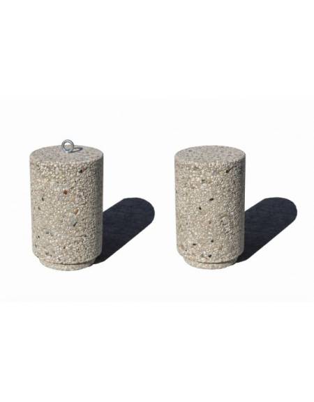 Dissuasore stradale in cemento cilindrico colore Grigio sabbiato - Diametro cm 35 - Altezza cm 60 - Conforme ai CAM