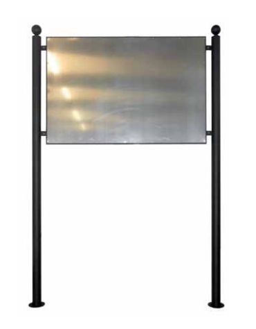 Bacheca in acciaio zincato con pannello in alluminio cm 200x150 - Da inghisare - Larghezza esterna cm 228