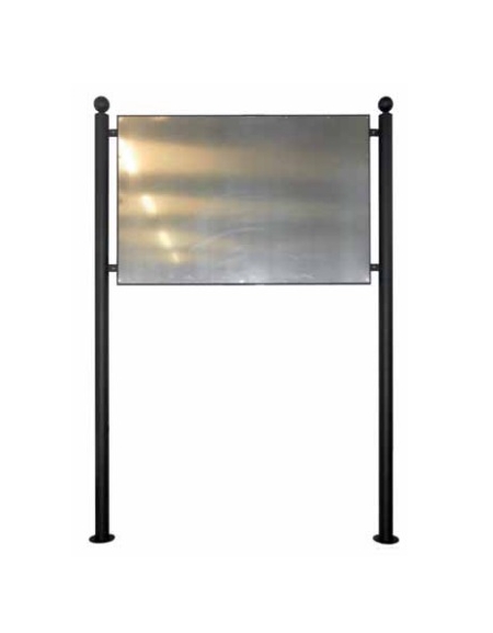 Bacheca in acciaio zincato con pannello in alluminio cm 200x150 - Da inghisare - Larghezza esterna cm 228