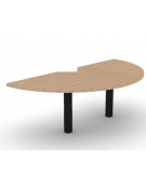 Terminale doppio per tavoli conferenza con piano in melaminico e gambe autoportanti metalliche - cm 222x111x74h