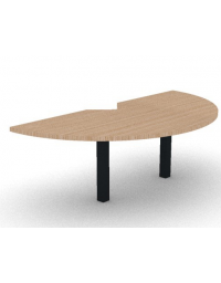 Terminale doppio per tavoli conferenza con piano in melaminico e gambe autoportanti metalliche - cm 222x111x74h