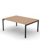 Tavolo riunione con piano melaminico spessore mm 25 e gambe a ponte metalliche - Colori a scelta - cm 180x125x74h