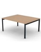 Tavolo riunione con piano melaminico spessore mm 30 e gambe a ponte metalliche - Colori a scelta - cm 160x125x74h
