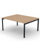 Tavolo riunione con piano melaminico spessore mm 30 e gambe a ponte metalliche - Colori a scelta - cm 160x125x74h