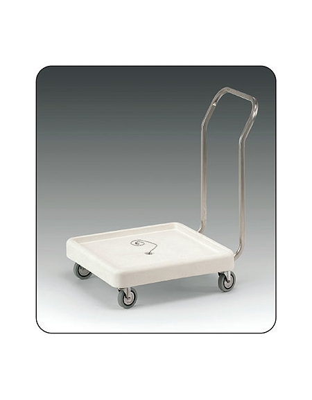 Carrello portacestelli per lavastoviglie con base cm 51x51 e manico - cm 75x58x85h