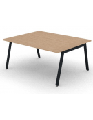 Tavolo riunione con piano melaminico spessore mm 30 e gambe inclinate metalliche - Colori a scelta - cm 160x125x74,5h