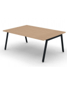 Tavolo riunione con piano melaminico spessore mm 30 e gambe inclinate metalliche - Colori a scelta - cm 180x125x74,5h