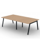 Tavolo riunione piano due pezzi in melaminico spessore mm 30 e gambe inclinate metalliche - Colori a scelta - cm 240x125x74,5h