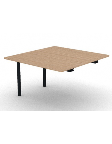 Allungo per tavolo riunione composto con gambe a ponte e piano in melaminico spessore mm 25 - cm 120x125x74h
