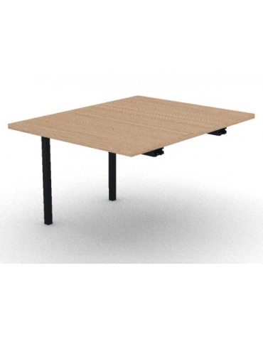 Allungo per tavolo riunione composto con gambe a ponte e piano in melaminico spessore mm 30 - cm 100x125x74,5h