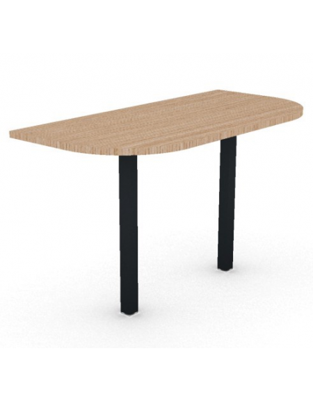Terminale per tavolo riunione profondità cm 125, piano in melaminico spessore mm 25 e struttura metallica - cm 125x60x74h