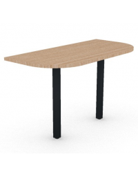Terminale&nbsp;per tavolo riunione profondit&agrave; cm 125, piano in melaminico spessore mm 25 e struttura metallica - cm 125x60x74h