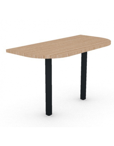 Terminale per tavolo riunione profondità cm 125, piano in melaminico spessore mm 30 e struttura metallica - cm 125x60x74h