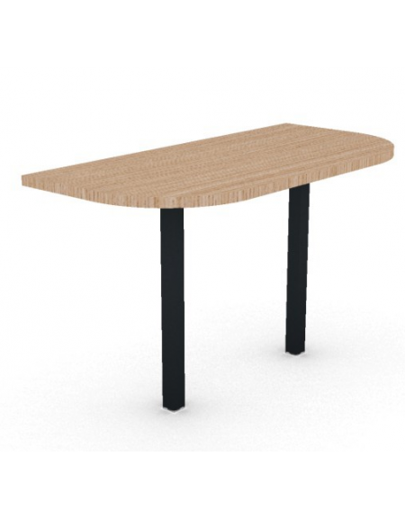 Terminale per tavolo riunione profondità cm 125, piano in melaminico spessore mm 30 e struttura metallica - cm 125x60x74h