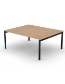 Tavolo riunione con piano melaminico spessore mm 25 e gambe a ponte metalliche - Colori a scelta - cm 180x145x74h