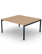 Tavolo riunione con piano melaminico spessore mm 30 e gambe a ponte metalliche - Colori a scelta - cm 160x145x74,5h