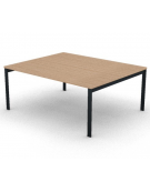 Tavolo riunione con piano melaminico spessore mm 30 e gambe a ponte metalliche - Colori a scelta - cm 180x145x74,5h