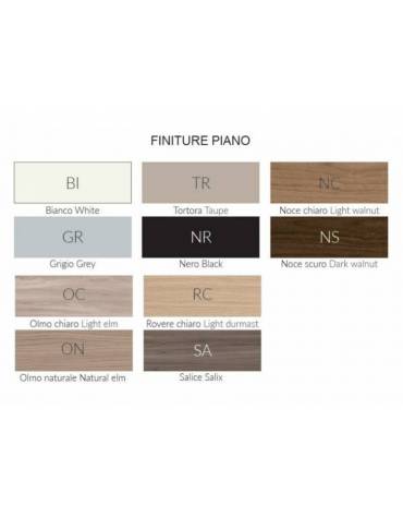 Tavolo riunione con piano melaminico spessore mm 30 e gambe inclinate metalliche - Colori a scelta - cm 140x145x74,5h