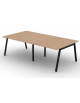Tavolo riunione piano due pezzi in melaminico spessore mm 25 e gambe inclinate metalliche - Colori a scelta - cm 240x145x74h
