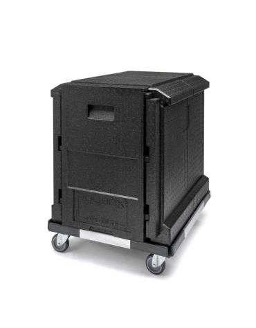 CONTENITORE ISOTERMICO IN POLIPROPILENE PER GASTRONORM GN 1/1 - CON APERTURA FRONTALE - mm 630x500x585h