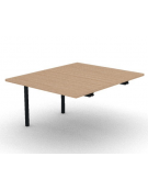 Allungo per tavolo riunione composto con gambe a ponte e piano in melaminico spessore mm 30 - cm 120x145x74,5h