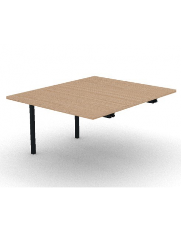 Allungo per tavolo riunione composto con gambe a ponte e piano in melaminico spessore mm 30 - cm 120x145x74,5h