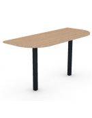 Terminale per tavolo riunione profondità cm 145, piano in melaminico spessore mm 25 e struttura metallica - cm 145x60x74h