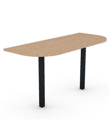Terminale per tavolo riunione profondità cm 145, piano in melaminico spessore mm 25 e struttura metallica - cm 145x60x74h