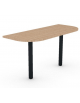 Terminale per tavolo riunione profondità cm 145, piano in melaminico spessore mm 25 e struttura metallica - cm 145x60x74h