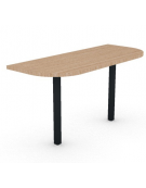 Terminale per tavolo riunione profondità cm 145, piano in melaminico spessore mm 30 e struttura metallica - cm 145x60x74,5h