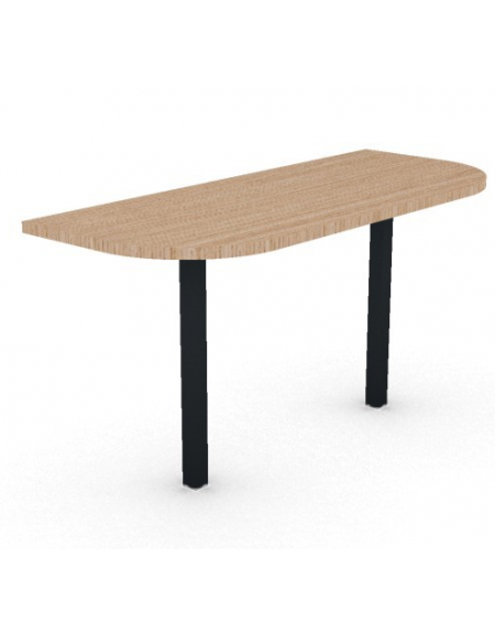 Terminale per tavolo riunione profondità cm 145, piano in melaminico spessore mm 30 e struttura metallica - cm 145x60x74,5h