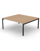 Tavolo riunione con piano melaminico spessore mm 25 e gambe a ponte metalliche - Colori a scelta - cm 180x165x74h