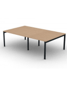 Tavolo riunione piano due pezzi in melaminico spessore mm 25 e gambe a ponte metalliche - Colori a scelta - cm 240x165x74h