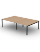 Tavolo riunione piano due pezzi in melaminico spessore mm 30 e gambe a ponte metalliche - Colori a scelta - cm 280x165x74,5h