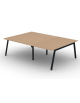 Tavolo riunione piano due pezzi in melaminico spessore mm 25 e gambe inclinate metalliche - Colori a scelta - cm 240x165x74h