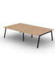 Tavolo riunione piano due pezzi in melaminico spessore mm 25 e gambe inclinate metalliche - Colori a scelta - cm 280x165x74h