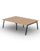 Tavolo riunione piano due pezzi in melaminico spessore mm 30 e gambe inclinate metalliche - Colori a scelta - cm 240x165x74,5h
