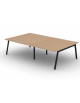 Tavolo riunione piano due pezzi in melaminico spessore mm 30 e gambe inclinate metalliche - Colori a scelta - cm 280x165x74,5h