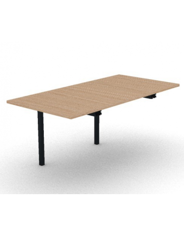 Allungo per tavolo riunione composto con gambe a ponte e piano in melaminico spessore mm 25 - cm 80x165x74h