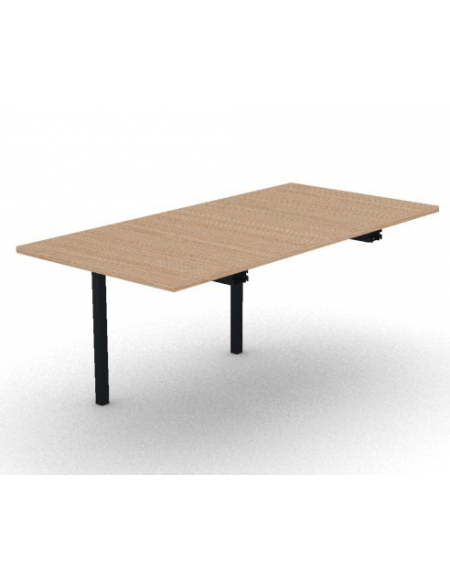 Allungo per tavolo riunione composto con gambe a ponte e piano in melaminico spessore mm 25 - cm 80x165x74h