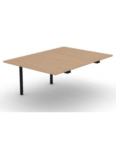 Allungo per tavolo riunione composto con gambe a ponte e piano in melaminico spessore mm 25 - cm 120x165x74h