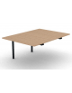 Allungo per tavolo riunione composto con gambe a ponte e piano in melaminico spessore mm 25 - cm 120x165x74h