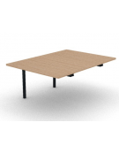 Allungo per tavolo riunione composto con gambe a ponte e piano in melaminico spessore mm 30 - cm 120x165x74,5h